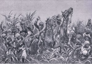 Fighting Around Tientsin: Charge of the Japanese Cavalry by Richard Caton II Woodville
